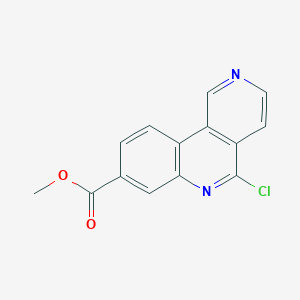 molecular formula C14H9ClN2O2 B8580955 Methyl 5-chlorobenzo[c]2,6-naphthyridine-8-carboxylate 