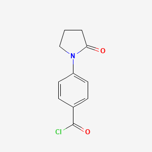 molecular formula C11H10ClNO2 B8581119 4-(2-Oxopyrrolidin-1-yl)benzoyl chloride 
