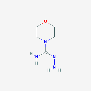 molecular formula C5H12N4O B8581266 N'-aminomorpholine-4-carboximidamide 