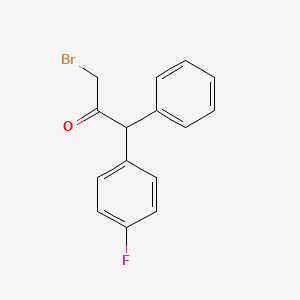 3-Bromo-1-(4-fluorophenyl)-1-phenylpropan-2-one