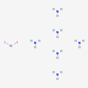 molecular formula H18I2N6Ni B085815 Azane;diiodonickel CAS No. 13859-68-2