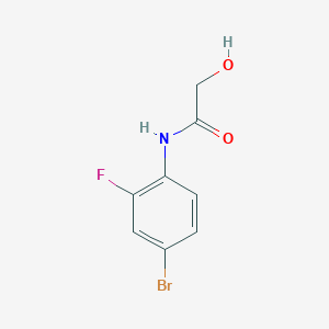 molecular formula C8H7BrFNO2 B8581535 N-(4-bromo-2-fluorophenyl)-2-hydroxyacetamide 