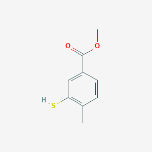 molecular formula C9H10O2S B8581690 Methyl 3-mercapto-4-methyl benzoate 