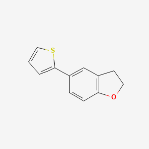 molecular formula C12H10OS B8581771 5-thiophen-2-yl-2,3-dihydro-1-benzofuran 