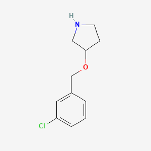 molecular formula C11H14ClNO B8581838 3-(3-Chlorobenzyloxy)pyrrolidine 