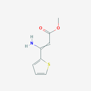 molecular formula C8H9NO2S B8582141 Methyl 3-amino-3-thiophen-2-yl-acrylate CAS No. 90956-83-5