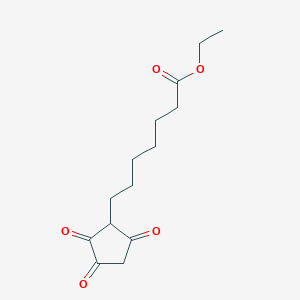 molecular formula C14H20O5 B8582152 Ethyl 7-(2,3,5-trioxocyclopentyl)heptanoate CAS No. 23535-00-4