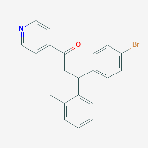 molecular formula C21H18BrNO B8582168 3-(4-Bromo-phenyl)-1-pyridin-4-yl-3-o-tolyl-propan-1-one 