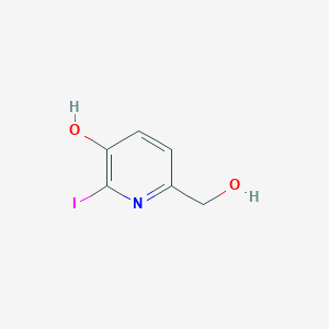 molecular formula C6H6INO2 B8582216 6-(Hydroxymethyl)-2-iodopyridin-3-ol 