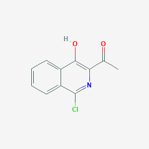 molecular formula C11H8ClNO2 B8582240 1-(1-Chloro-4-hydroxyisoquinolin-3-yl)ethanone 