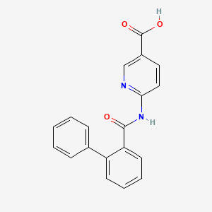 molecular formula C19H14N2O3 B8582249 6-[([1,1'-Biphenyl]-2-carbonyl)amino]pyridine-3-carboxylic Acid CAS No. 180340-26-5