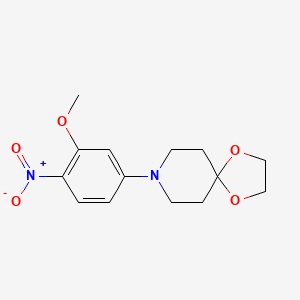 molecular formula C14H18N2O5 B8582292 8-(3-Methoxy-4-nitrophenyl)-1,4-dioxa-8-azaspiro[4.5]decane 