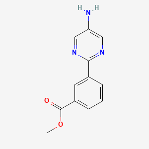 molecular formula C12H11N3O2 B8582305 Methyl 3-(5-aminopyrimidin-2-yl)benzoate 