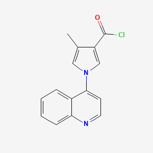 molecular formula C15H11ClN2O B8582310 4-Methyl-1-(quinolin-4-yl)-1H-pyrrole-3-carbonyl chloride CAS No. 649727-17-3