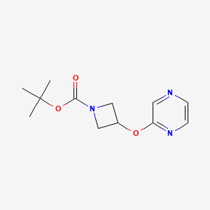molecular formula C12H17N3O3 B8582324 Tert-butyl 3-(pyrazin-2-yloxy)azetidine-1-carboxylate 