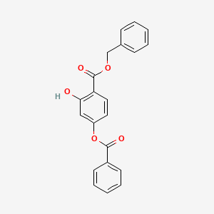 molecular formula C21H16O5 B8582339 Benzyl 4-benzoyloxy-2-hydroxybenzoate CAS No. 111988-90-0