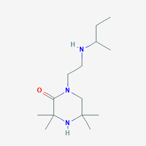 molecular formula C14H29N3O B8582350 1-{2-[(Butan-2-yl)amino]ethyl}-3,3,5,5-tetramethylpiperazin-2-one CAS No. 91377-76-3