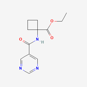 Ethyl 1-(pyrimidine-5-carboxamido)cyclobutanecarboxylate