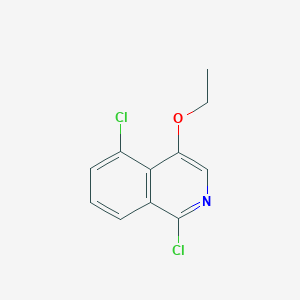 molecular formula C11H9Cl2NO B8582390 1,5-Dichloro-4-ethoxyisoquinoline 