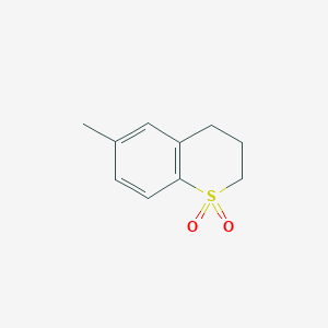 molecular formula C10H12O2S B085824 3,4-Dihydro-6-methyl-2H-1-benzothiopyran 1,1-dioxide CAS No. 1077-61-8