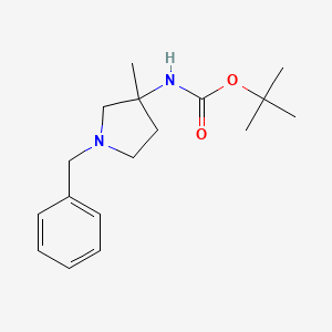 molecular formula C17H26N2O2 B8582408 Tert-butyl 1-benzyl-3-methylpyrrolidin-3-ylcarbamate CAS No. 181114-75-0