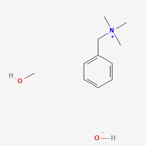 molecular formula C11H21NO2 B8582570 N,N,N-Trimethyl-1-phenylmethanaminiumhydroxide-MeOH 