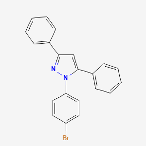 molecular formula C21H15BrN2 B8582621 1-(p-Bromophenyl)-3,5-diphenylpyrazole CAS No. 58954-05-5