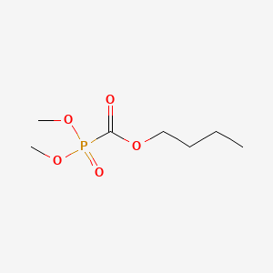molecular formula C7H15O5P B8582688 Phosphinecarboxylic acid, dimethoxy-, butyl ester, oxide CAS No. 72304-79-1