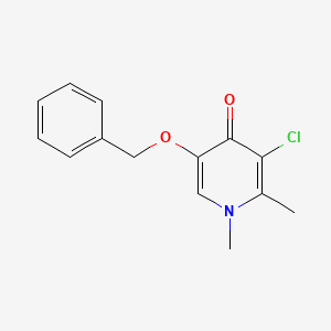 molecular formula C14H14ClNO2 B8582743 5-(benzyloxy)-3-chloro-1,2-dimethylpyridin-4(1H)-one 