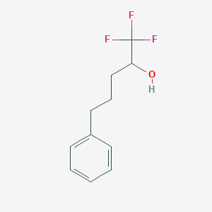 molecular formula C11H13F3O B8582780 5-Phenyl-1,1,1-trifluoropentan-2-ol 