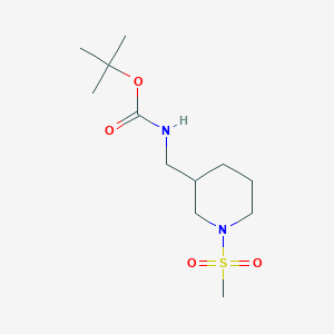 molecular formula C12H24N2O4S B8582811 tert-butyl N-[(1-methylsulfonylpiperidin-3-yl)methyl]carbamate 