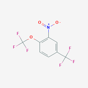 molecular formula C8H3F6NO3 B008583 2-Nitro-1-(trifluoromethoxy)-4-(trifluoromethyl)benzene CAS No. 104678-93-5