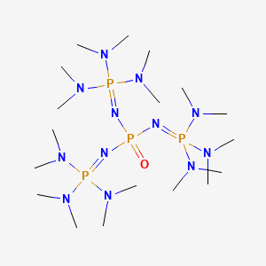 molecular formula C18H54N12OP4 B8583137 Phosphoric triamide, tris[tris(dimethylamino)phosphoranylidene]- CAS No. 102299-22-9