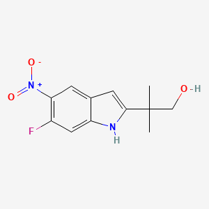 2-(6-fluoro-5-nitro-1H-indol-2-yl)-2-methylpropan-1-ol