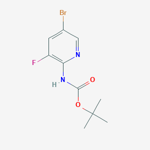 molecular formula C10H12BrFN2O2 B8583159 Tert-butyl 5-bromo-3-fluoropyridin-2-ylcarbamate 