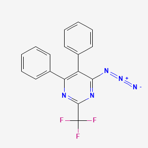 molecular formula C17H10F3N5 B8583177 4-Azido-5,6-diphenyl-2-(trifluoromethyl)pyrimidine CAS No. 651315-84-3