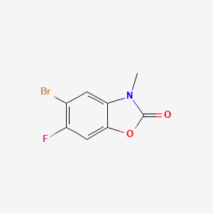 molecular formula C8H5BrFNO2 B8583199 5-bromo-6-fluoro-3-methylbenzo[d]oxazol-2(3H)-one 