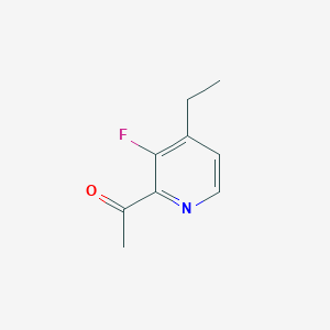 molecular formula C9H10FNO B8583212 Ethanone, 1-(4-ethyl-3-fluoro-2-pyridinyl)- 