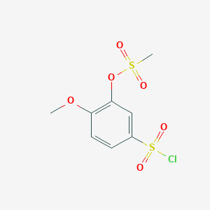 molecular formula C8H9ClO6S2 B8583240 5-(chlorosulfonyl)-2-methoxyphenyl Methanesulfonate CAS No. 185244-31-9