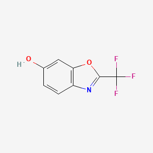 molecular formula C8H4F3NO2 B8583244 6-Benzoxazolol, 2-(trifluoromethyl)- 