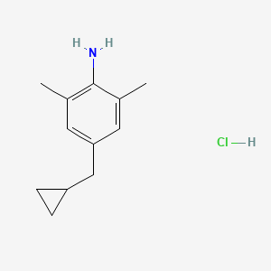 molecular formula C12H18ClN B8583249 4-(Cyclopropylmethyl)-2,6-dimethylaniline hydrochloride 