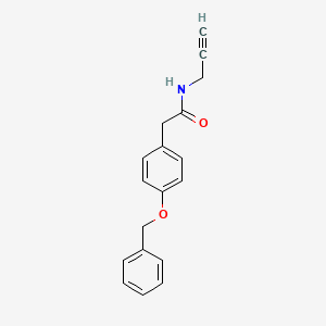 molecular formula C18H17NO2 B8583257 2-(4-(Benzyloxy)phenyl)-N-(prop-2-ynyl)acetamide 