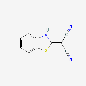 molecular formula C10H5N3S B8583268 propanedinitrile, 2(3H)-benzothiazolylidene- 