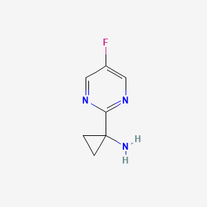 molecular formula C7H8FN3 B8583273 1-(5-Fluoropyrimidin-2-yl)cyclopropanamine 