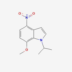 molecular formula C12H14N2O3 B8583283 7-Methoxy-4-nitro-1-propan-2-ylindole CAS No. 959687-54-8