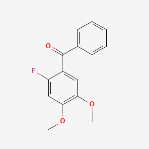 molecular formula C15H13FO3 B8583288 (4,5-Dimethoxy-2-fluorophenyl)-phenylmethanone 
