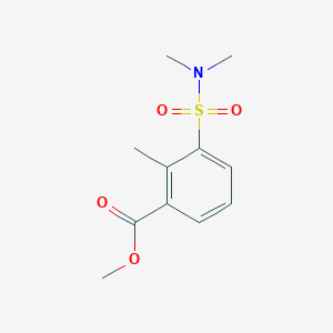 molecular formula C11H15NO4S B8583289 Methyl 3-[(dimethylamino)sulfonyl]-2-methylbenzoate CAS No. 98812-47-6
