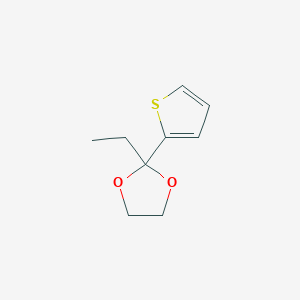 molecular formula C9H12O2S B8583309 2-Ethyl-2-2-thienyl-[1,3]dioxolane 