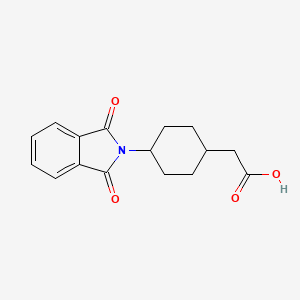 molecular formula C16H17NO4 B8583321 [trans-4-(1,3-Dioxo-1,3-dihydro-isoindol-2-yl)-cyclohexyl]-acetic acid CAS No. 76308-29-7