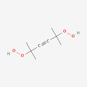 molecular formula C8H14O4 B8583328 2,5-Dihydroperoxy-2,5-dimethylhex-3-yne CAS No. 70833-41-9